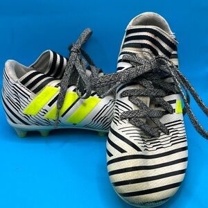 Adidas Boys' NEMEZIZ 17.3 Firm Ground Soccer Shoes black, white neon yellow kids